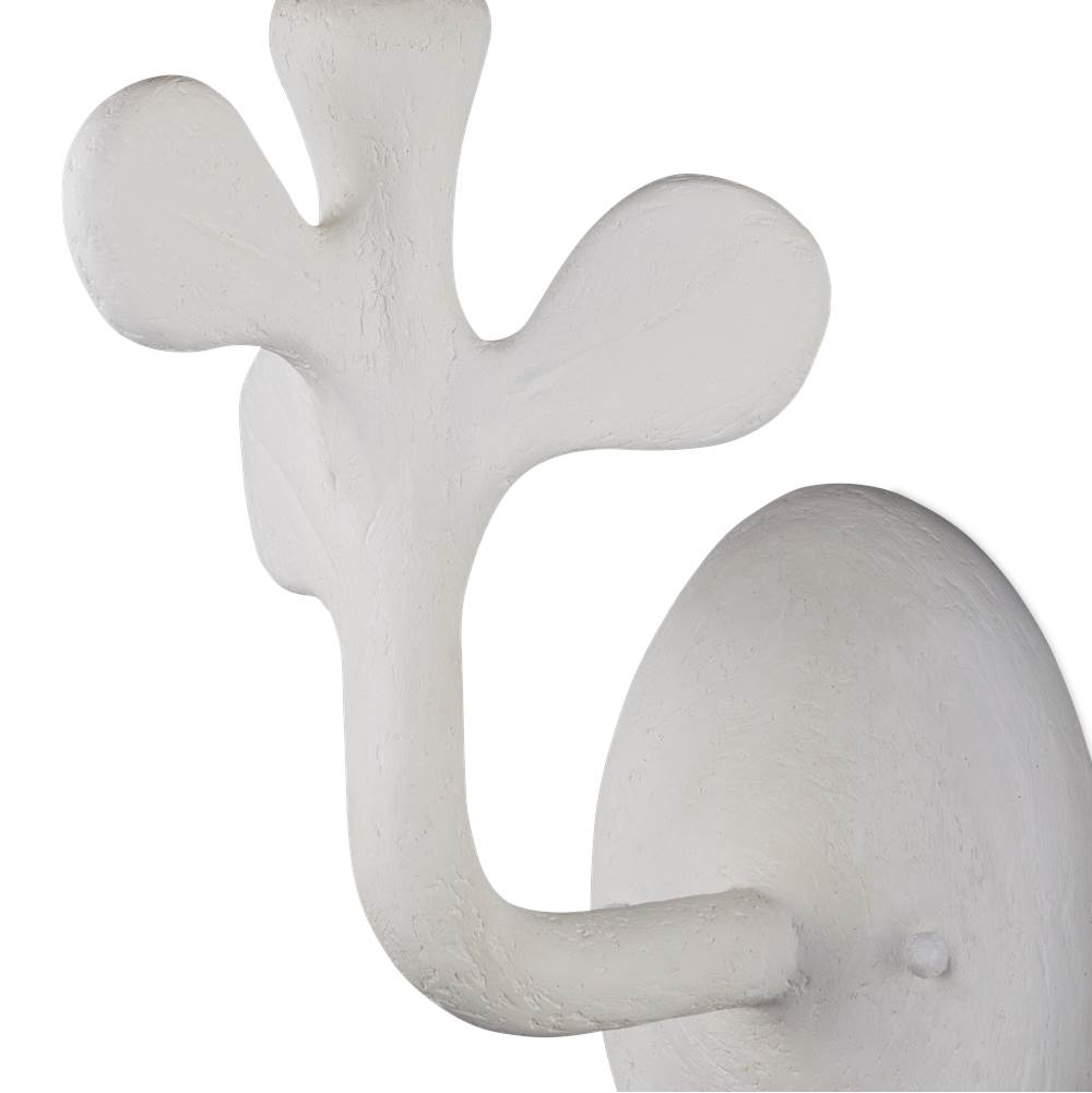 Currey And Company 5000-0240 Gesso White Charny Wall Sconce Image 4