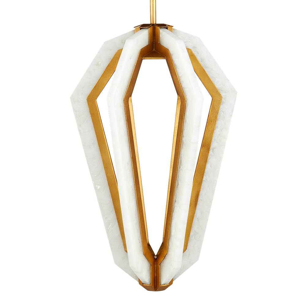 Currey And Company 9000-1156 Natural,Contemporary Gold Leaf Riviere Pendant Image 4