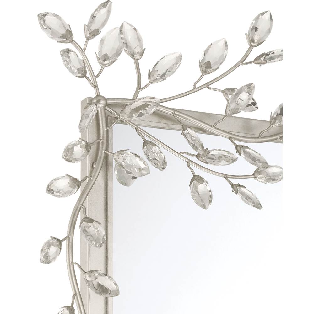 Currey And Company Forget Me Not Forget-me-not Silver Rectangular Mirror