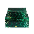 Currey And Company 1200-0924 Dark Green Interstellar Green Box Set Of 2 Image 1