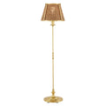 Currey And Company 8000-0141 Polished Brass,Natural Deauville Floor Lamp Image 1