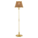 Currey And Company 8000-0141 Polished Brass,Natural Deauville Floor Lamp Image 1