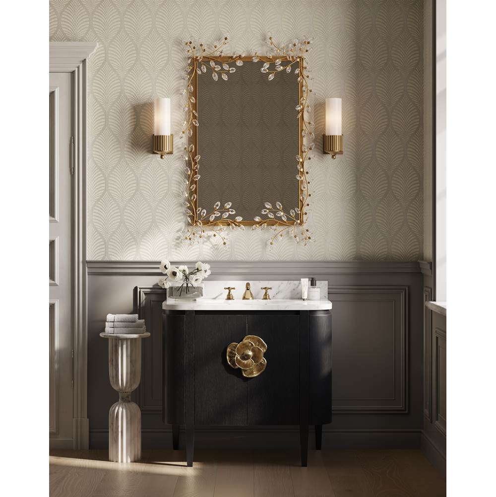 Currey And Company 3800-0017 Black Briallen 36'' Black Vanity With Oval Undermount Sink Image 2