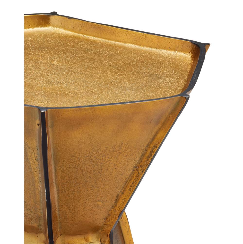 Currey And Company  Merola Gold Accent Table