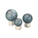 Currey And Company 1200-0900 Indigo Blue,Natural Fresno Blue Orb Set Of 3 Image 1