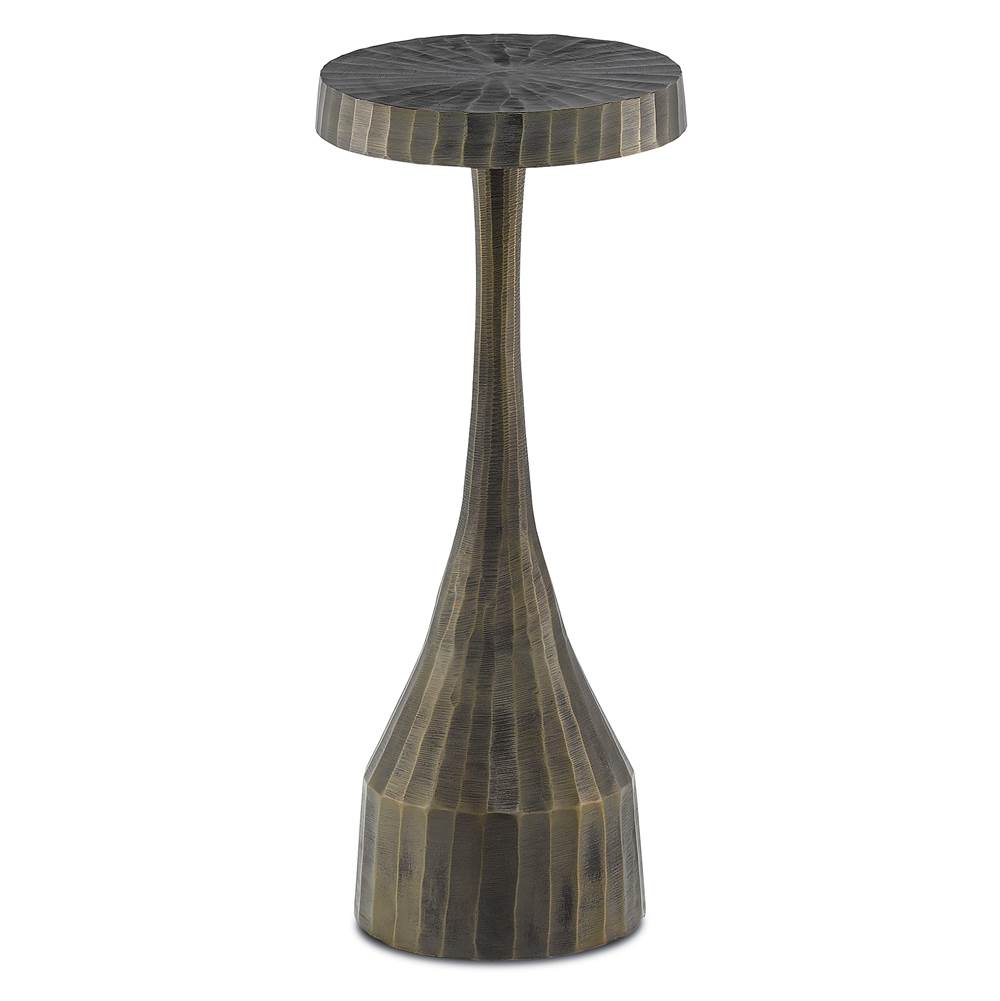 Currey And Company 4000-0015 Vintage Brass Luca Drinks Table Image 1