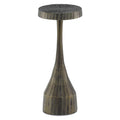 Currey And Company 4000-0015 Vintage Brass Luca Drinks Table Image 1