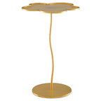 Currey And Company 4000-0068 Gold Leaf Fleur Large Accent Table Image 1