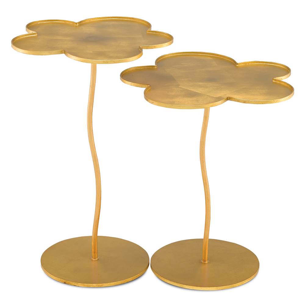 Currey And Company 4000-0068 Gold Leaf Fleur Large Accent Table Image 9