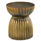 Currey And Company 4000-0075 Antique Brass Rasi Antique Brass Table/stool Image 1