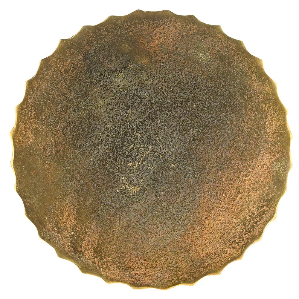 Currey And Company  Rasi Antique Brass Table/stool