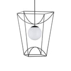 Currey And Company 9500-0013 Black,White Rochefort Large Lantern Image 2