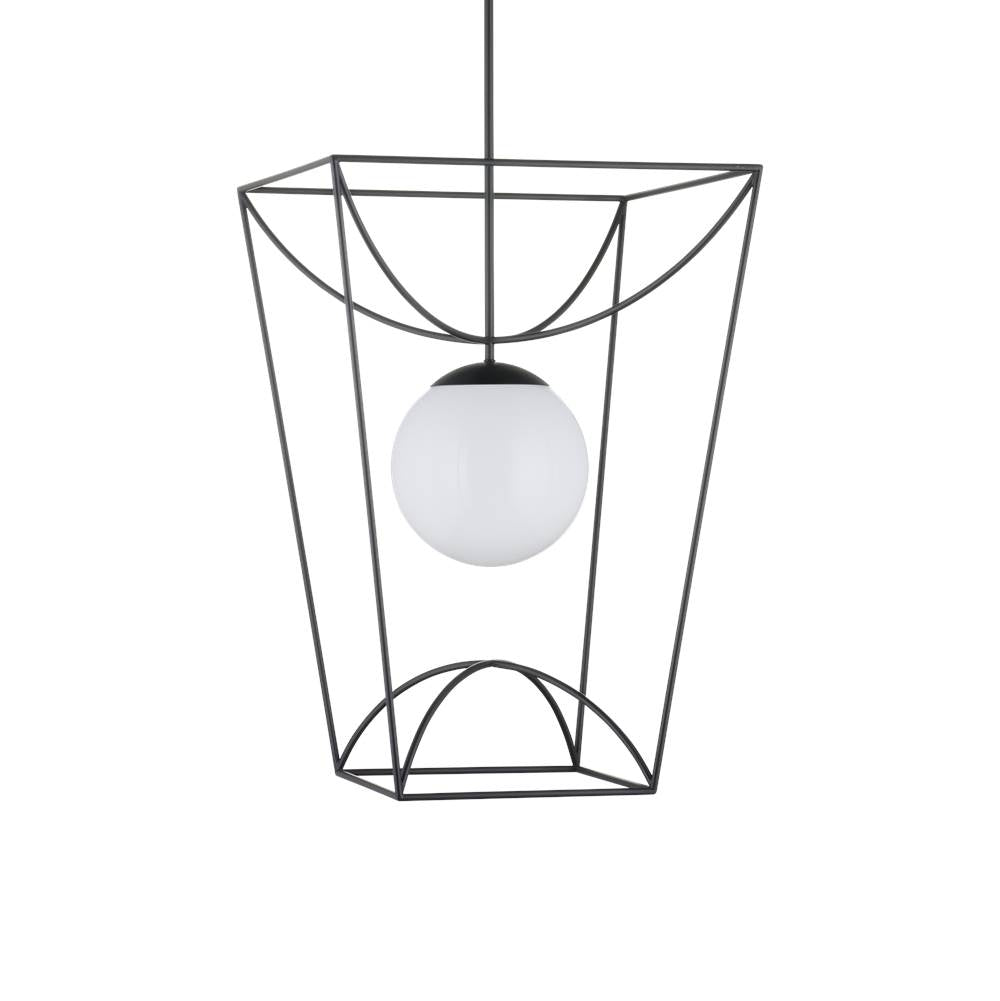 Currey And Company 9500-0013 Black,White Rochefort Large Lantern Image 2