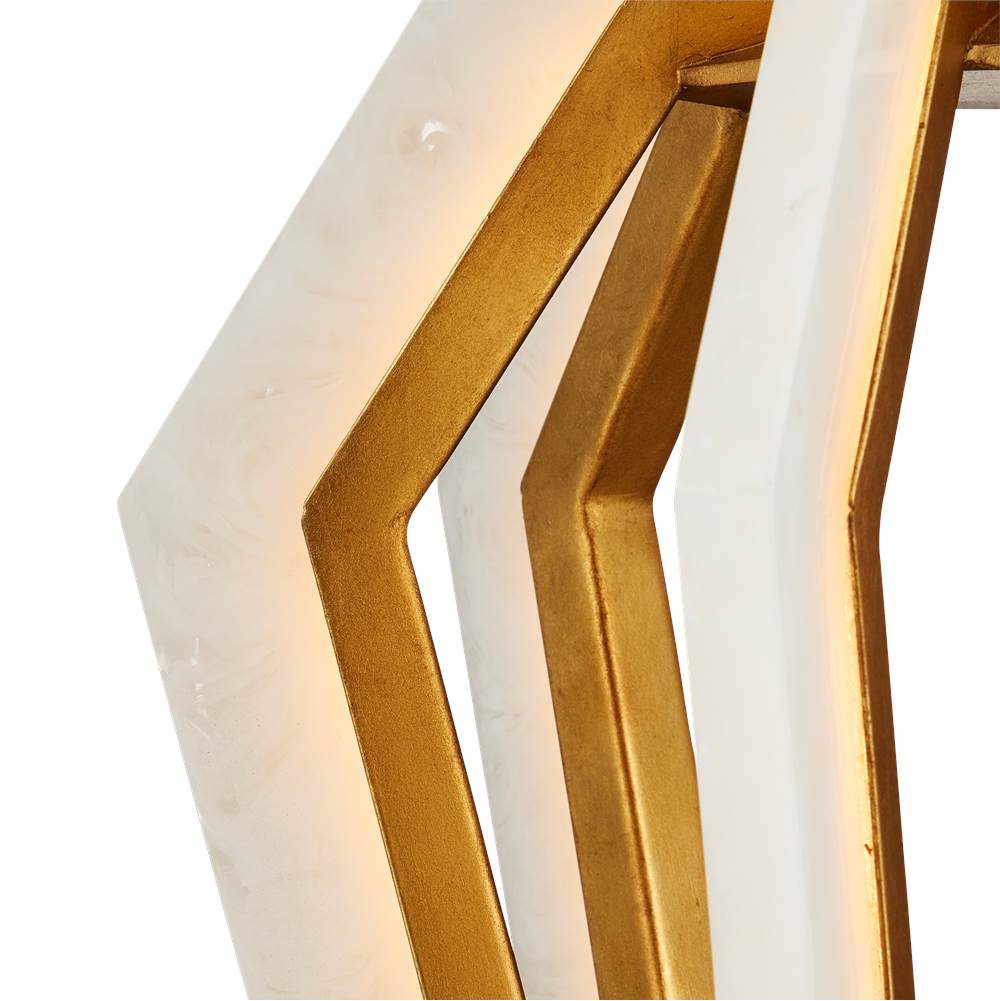 Currey And Company 9000-1156 Natural,Contemporary Gold Leaf Riviere Pendant Image 2