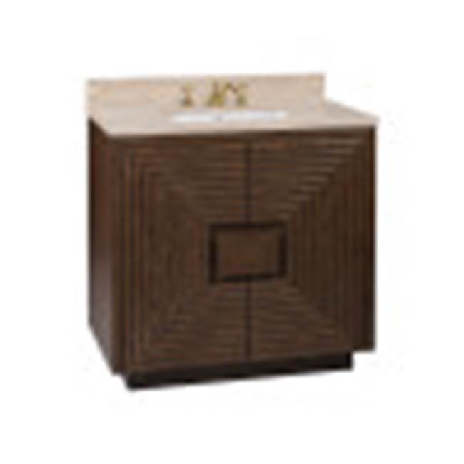Currey And Company 3800-0011 Cocoa,Natural,White Morombe 36'' Cocoa Vanity With Rectangular Undermount Sink Image 1