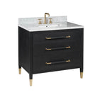 Currey And Company 3800-0006 Black Lacquered Linen,Natural,White,Champagne Verona 36'' Black Linen Vanity With Rectangular Undermount Sink Image 1