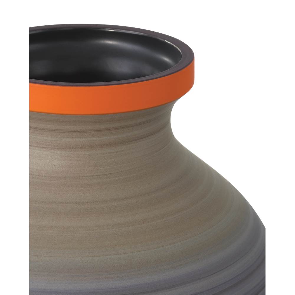 Currey And Company 1200-0930 Orange,Beige,Pale Gray,Yellow,Blue Happy 80's Gray, Beige, Orange And Blue Vase Set Of 3 Image 4