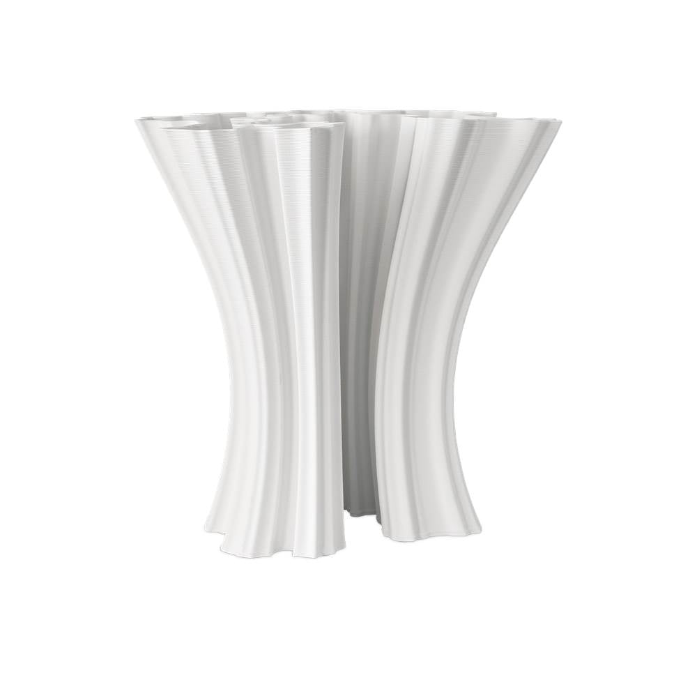 Currey And Company 1200-0934 White Godet White Vase Image 3