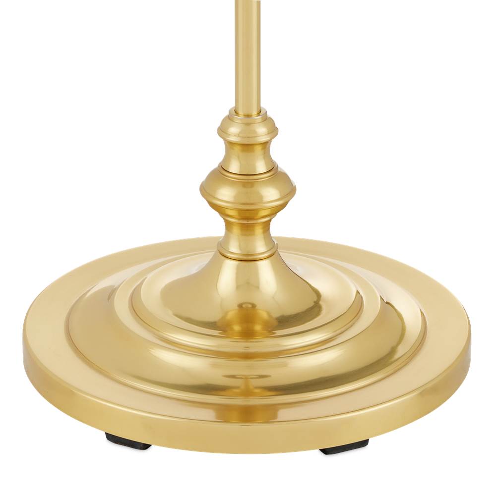 Currey And Company 8000-0141 Polished Brass,Natural Deauville Floor Lamp Image 3