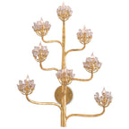 Currey And Company 5000-0058 Dark Contemporary Gold Leaf Agave Americana Gold Wall Sconce Image 1