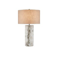 Currey And Company 6000-0979 Birch White,Gray Faux Birch Table Lamp Image 1
