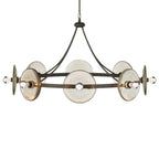 Currey And Company 9000-1150 Black Iron,Clear Circumstellar Disc Chandelier Image 4