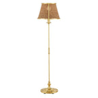 Currey And Company 8000-0141 Polished Brass,Natural Deauville Floor Lamp Image 4