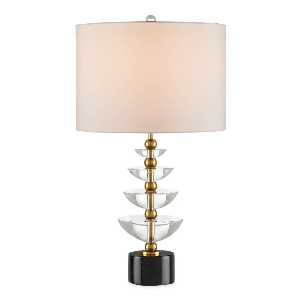 Currey And Company 6000-0872 Clear,Natural,Brass Waterfall Table Lamp Image 1