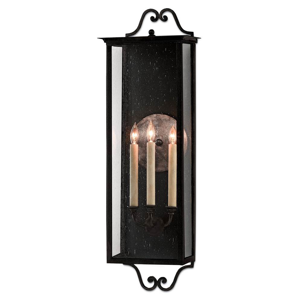 Currey And Company 5500-0007 Midnight Giatti Large Outdoor Wall Sconce Image 1