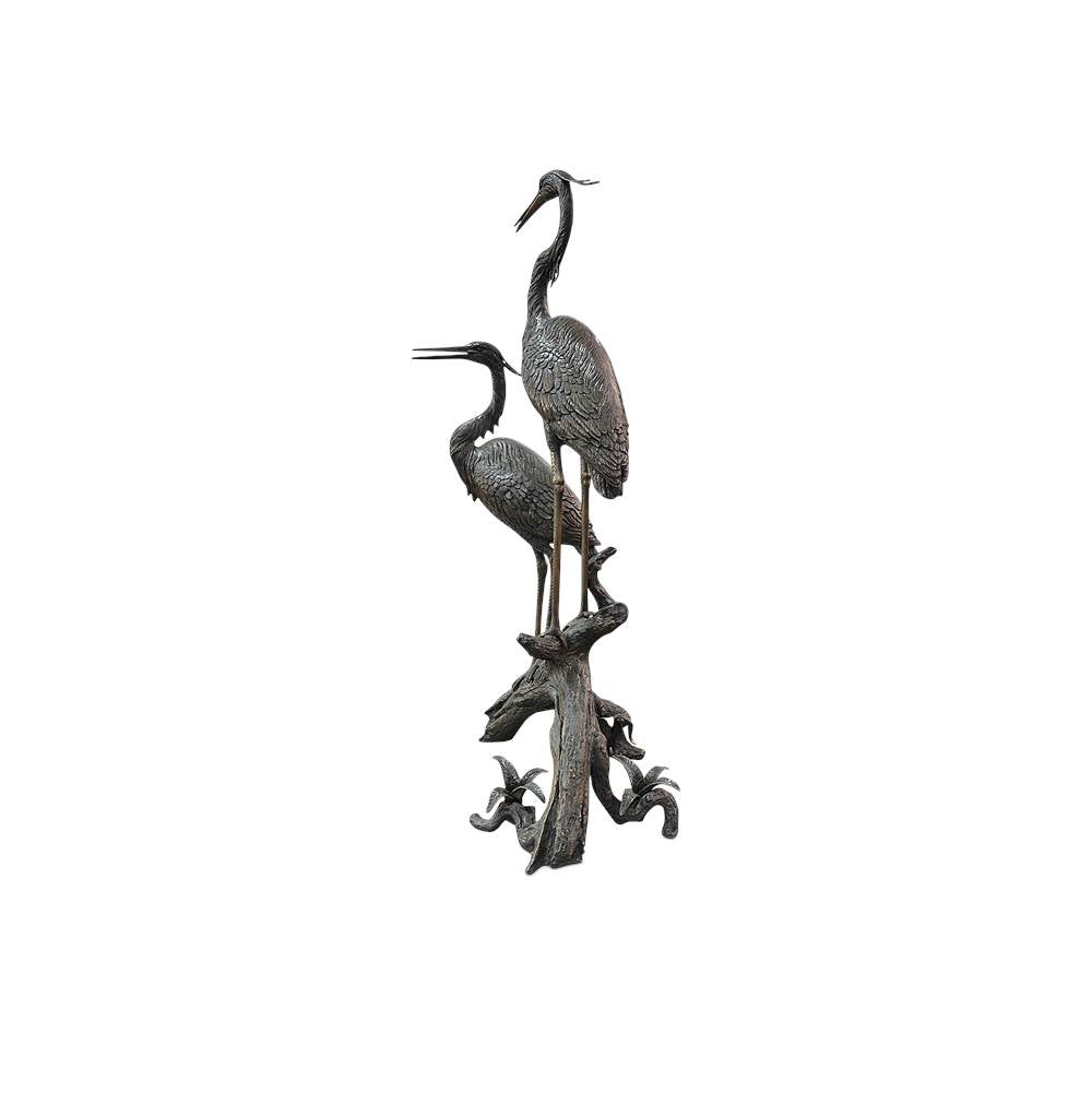 Currey And Company 1200-0913 Bronze Herons On Branch Bronze Image 5