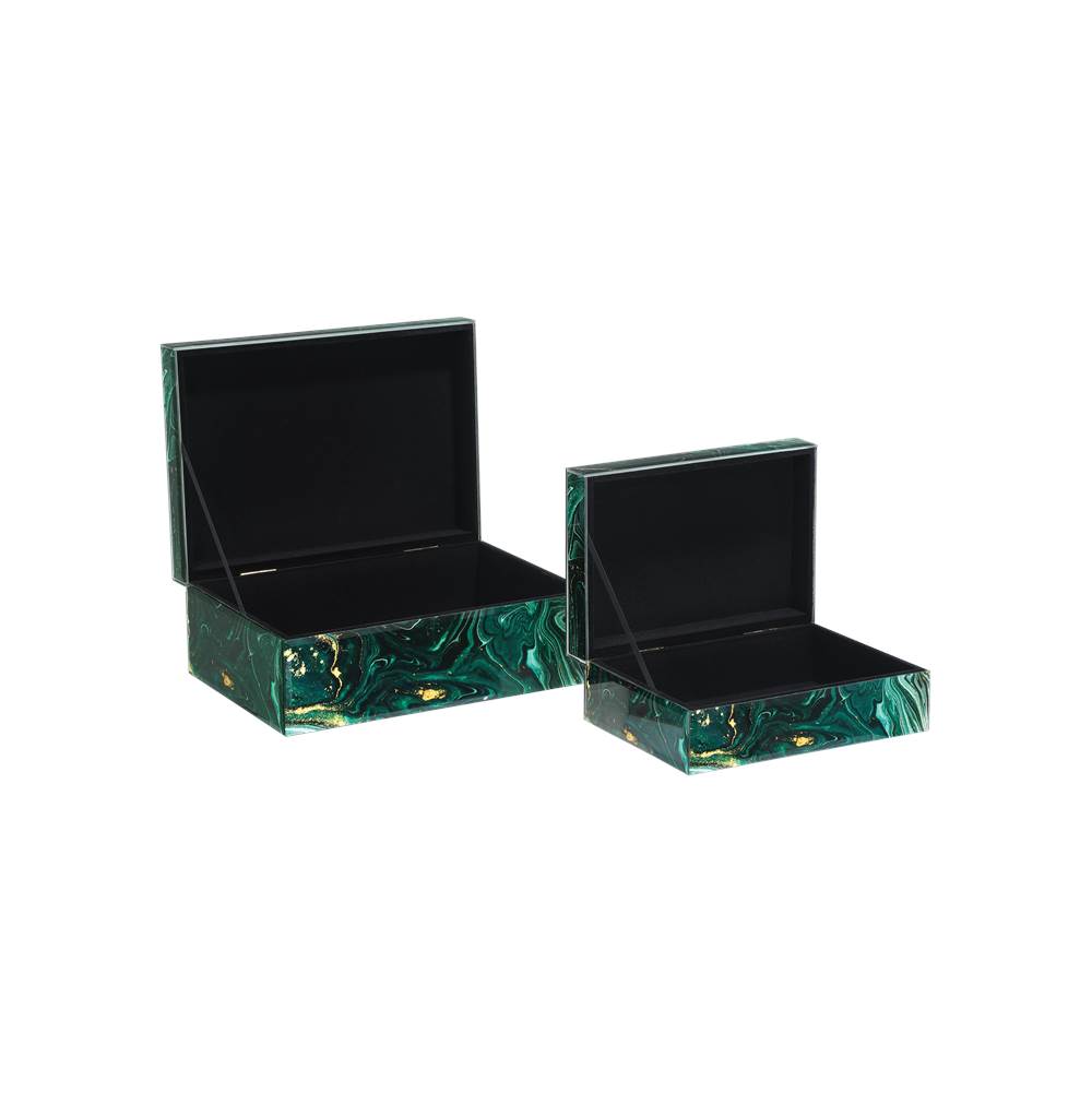 Currey And Company 1200-0924 Dark Green Interstellar Green Box Set Of 2 Image 4