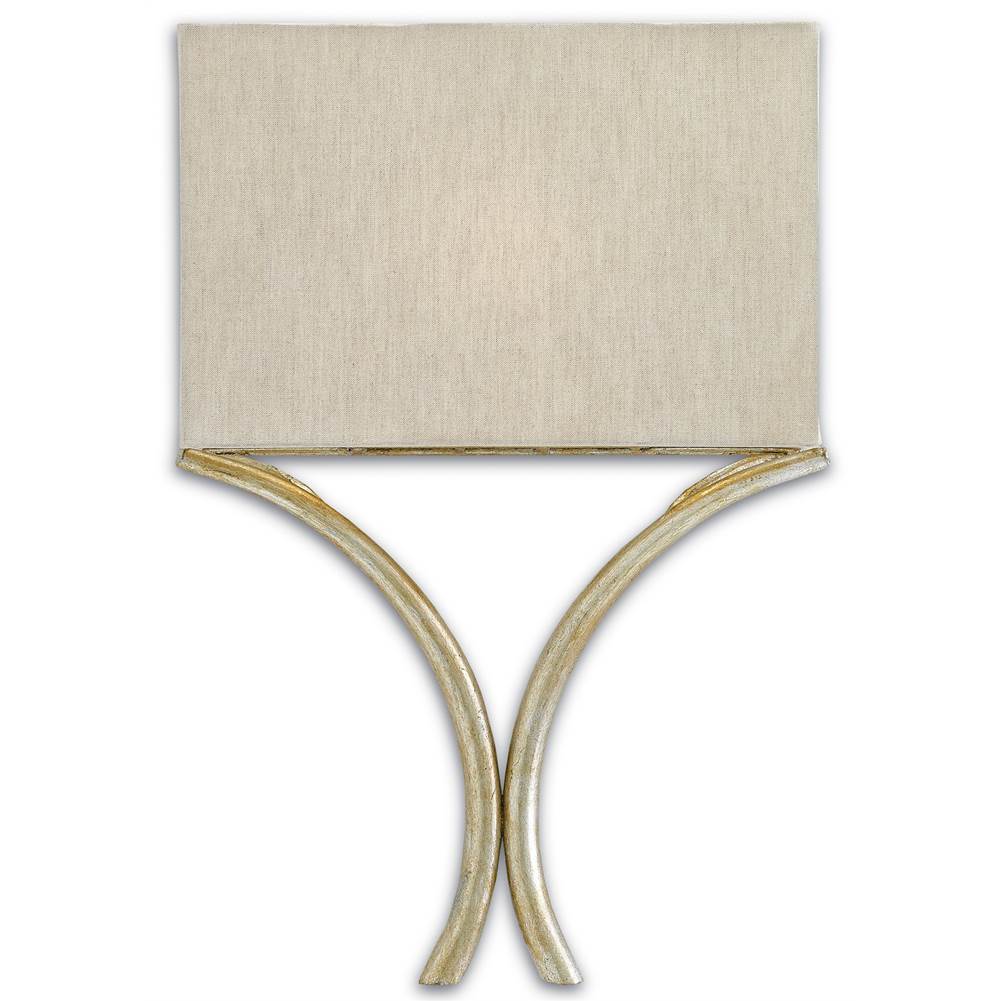 Currey And Company  Cornwall Silver Wall Sconce