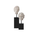 Currey And Company 1200-0932 Beige,Pale Gray,Black Venus Head On Stand Set Of 2 Image 1