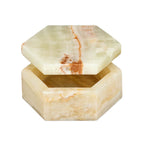 Currey And Company 1200-1036 Green Arco Green Onyx Hexagon Box Image 4