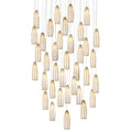 Currey And Company 9000-1191 White,Antique Brass,Silver Parish 36-light Round Multi-drop Pendant Image 1
