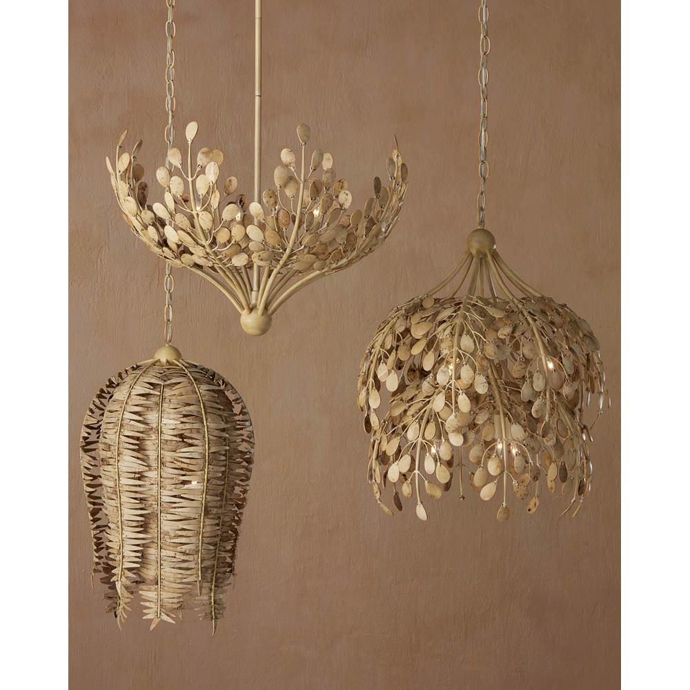 Currey And Company 9000-1251 Natural,Coco Cream Tiptur Pendant Image 2