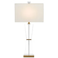 Currey And Company 6000-0210 Clear,Antique Brass Laelia Table Lamp Image 1