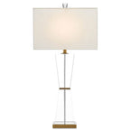 Currey And Company 6000-0210 Clear,Antique Brass Laelia Table Lamp Image 1