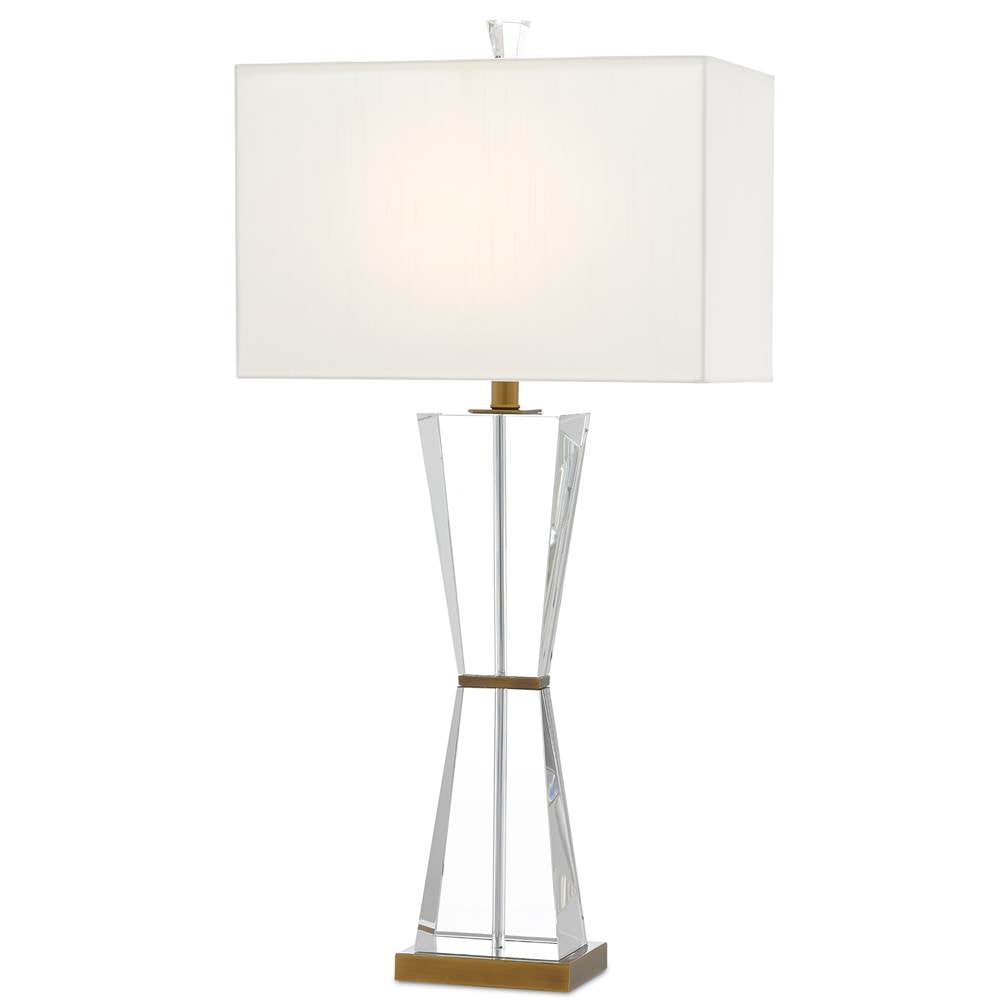 Currey And Company 6000-0210 Clear,Antique Brass Laelia Table Lamp Image 9