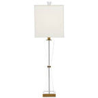 Currey And Company 6000-0210 Clear,Antique Brass Laelia Table Lamp Image 8