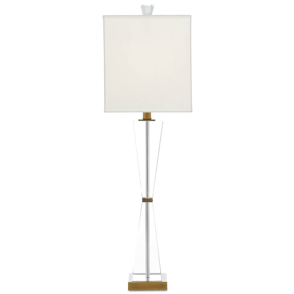 Currey And Company 6000-0210 Clear,Antique Brass Laelia Table Lamp Image 8