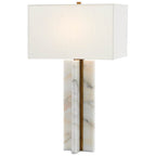 Currey And Company 6000-0250 Marble,Antique Brass Khalil Table Lamp Image 9