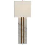 Currey And Company 6000-0250 Marble,Antique Brass Khalil Table Lamp Image 8