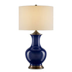 Currey And Company 6000-0841 Blue,Antique Brass Lilou Blue Table Lamp Image 1