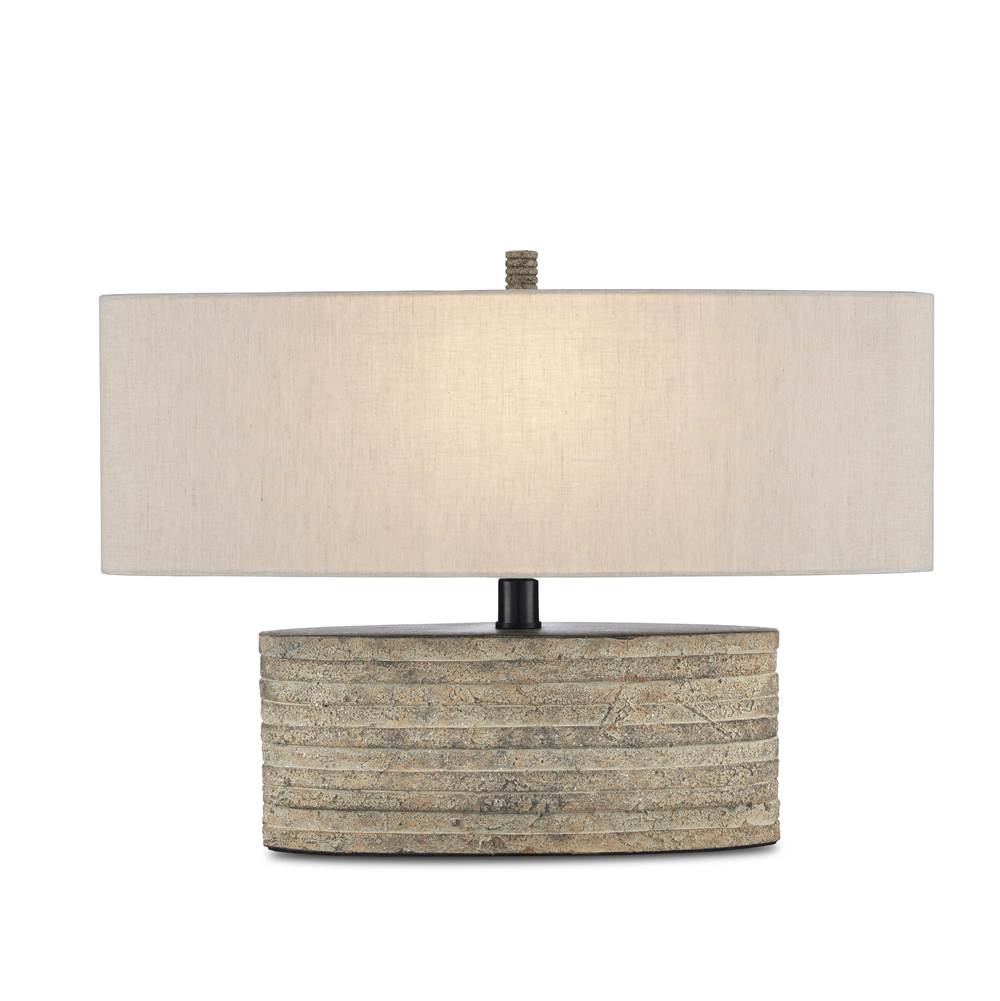 Currey And Company 6000-0858 Rustic Innkeeper Oval Table Lamp Image 1