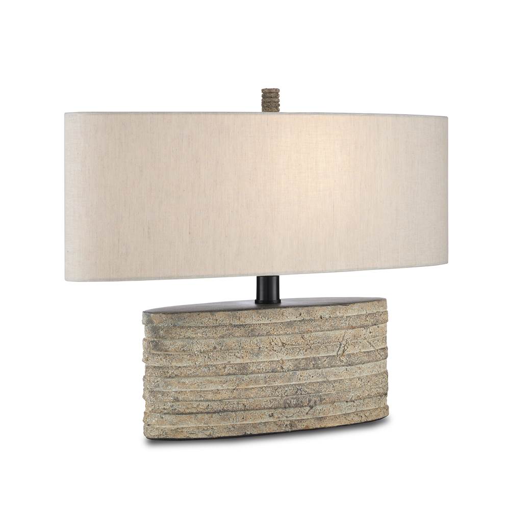 Currey And Company 6000-0858 Rustic Innkeeper Oval Table Lamp Image 6