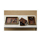 Currey And Company 1200-1022  Casey Brown Tray Set Of 2 Image 3