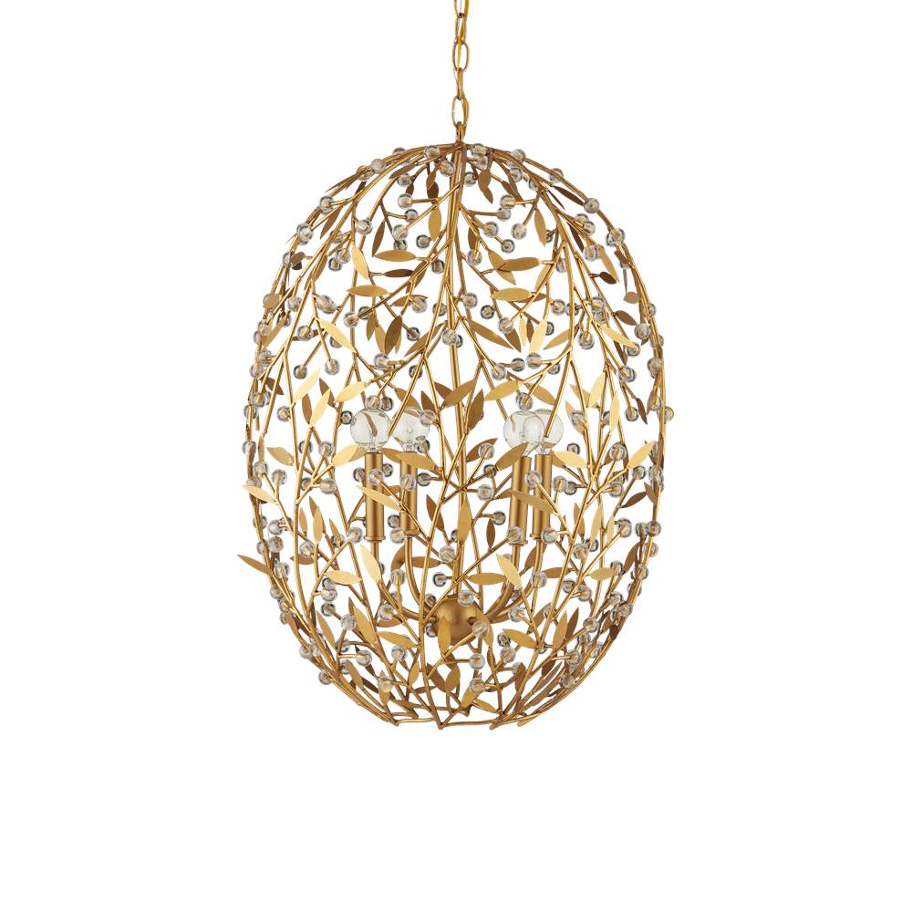 Currey And Company 9000-1290 Gold Secret Garden Gold Chandelier Image 6