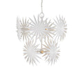 Currey And Company 9000-1204 Gesso White Bismarkia Medium White Chandelier Image 1