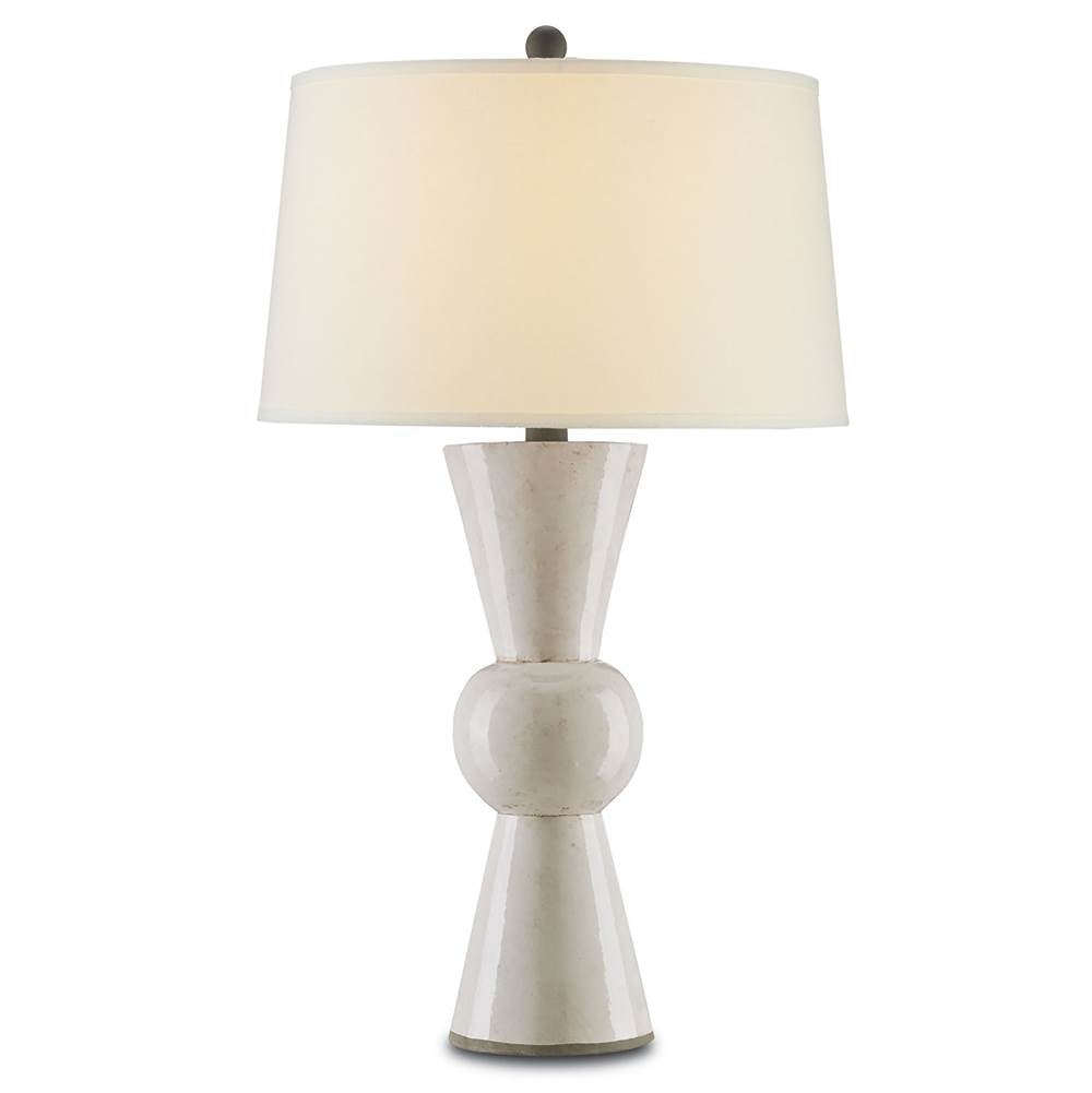 Currey And Company 6198 Antique White Upbeat White Table Lamp Image 1